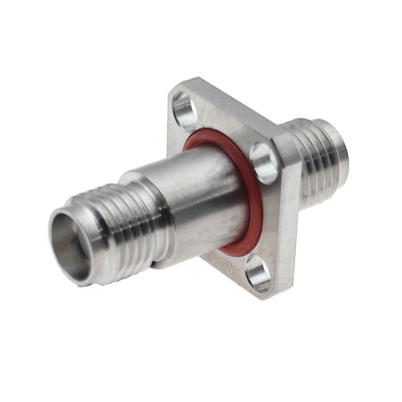 SMA母 转 SMA母 4孔法兰转接器 27GHz VSWR 1.15