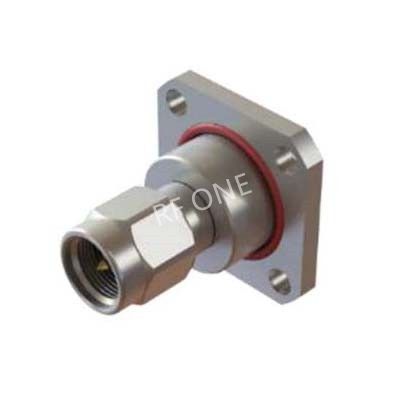 SMA母 转 SMA公 4孔法兰转接器 27GHz VSWR 1.15