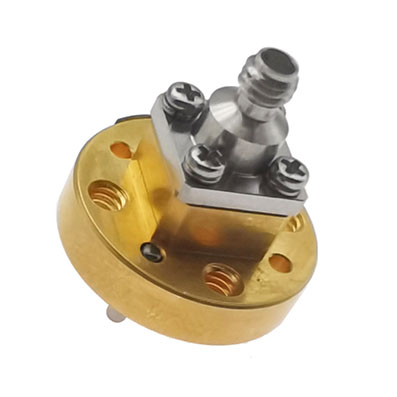 WR10 转 1.0mm母 波导同轴转接器，73.8-110GHz，端接，UG387/U法兰