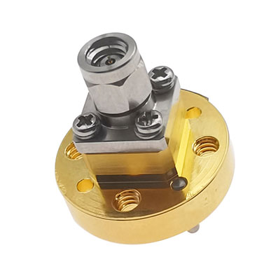 WR10 转 1.0mm公 波导同轴转接器，73.8-110GHz，端接，UG387/U法兰