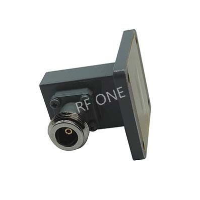 WR102 转 N母 波导同轴转接器，7-11GHz，正交，UG-1493/U法兰