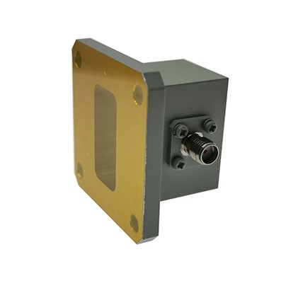 WR102 转 SMA母 波导同轴转接器，7-11GHz，正交，UG-1493/U法兰