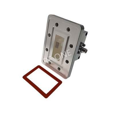 WR112 转 SMA母 波导同轴转接器，6.57-9.9GHz，正交，PDR84法兰