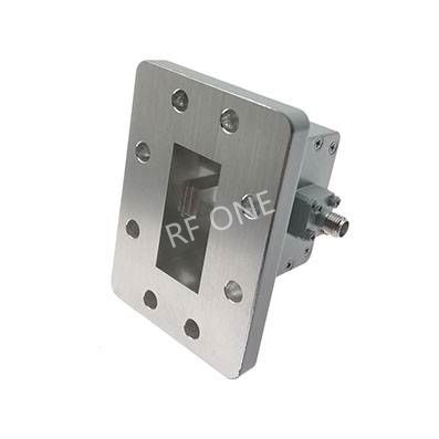 WR137 转 SMA母 波导同轴转接器，5.37-8.17GHz，正交，UDR70法兰