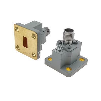 WR28 转 2.92mm母 波导同轴转接器，26.3-40GHz，端接，UBR320法兰