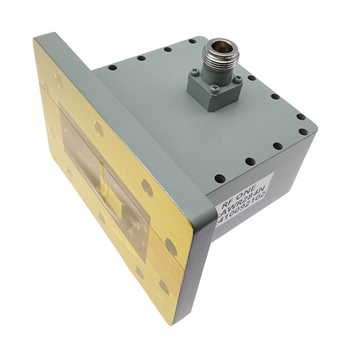 WR284 转 N母 波导同轴转接器，2.6-3.95GHz，正交，UDR32法兰