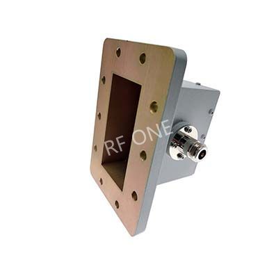 WR340 转 N母 波导同轴转接器，2.17-3.3GHz，正交，UDR26法兰