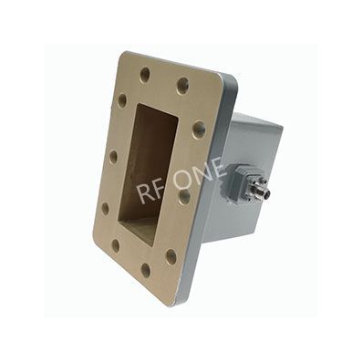 WR340 转 SMA母 波导同轴转接器，2.17-3.3GHz，正交，UDR26法兰