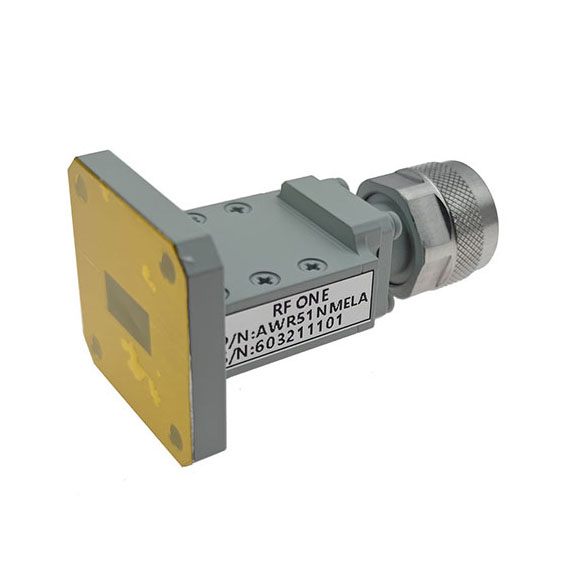 WR51转N Male 波导同轴转接器, 14.5-18GHz, MIL3922/70-023法兰, 端接