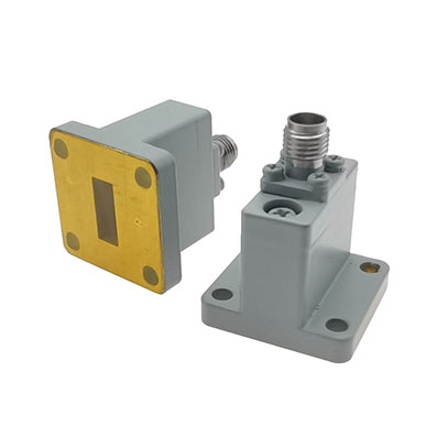 WR51 转 SMA母 波导同轴转接器，14.5-22GHz，端接，UBR180法兰