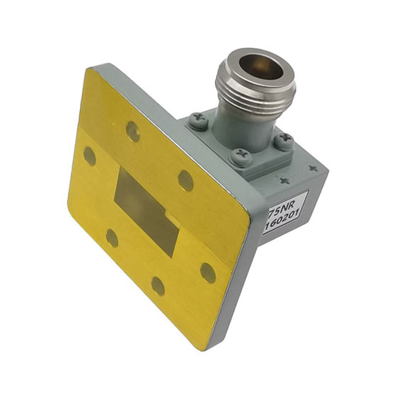 WR75 转 N母 波导同轴转接器，9.84-15GHz，正交，UDR120法兰