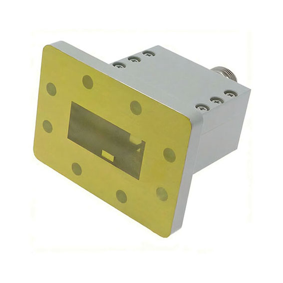 WR90转SMA母波导同轴转接器, 8.2-12.5GHz, CPR90F法兰, 端接