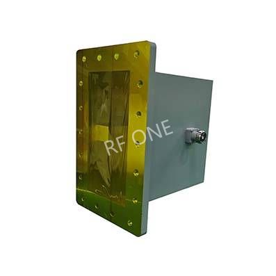WR975 转 7/16 DIN母 波导同轴转接器，0.76-1.15GHz，正交，UDR9法兰