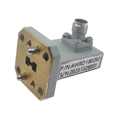 WRD180 转 2.92mm母 双脊波导同轴转接器，18-40GHz，正交