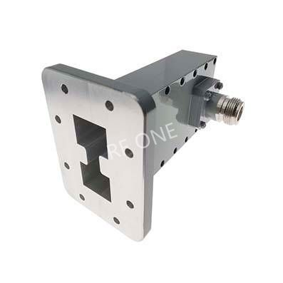 WRD200 转 N母 双脊波导同轴转接器，2-6GHz，正交