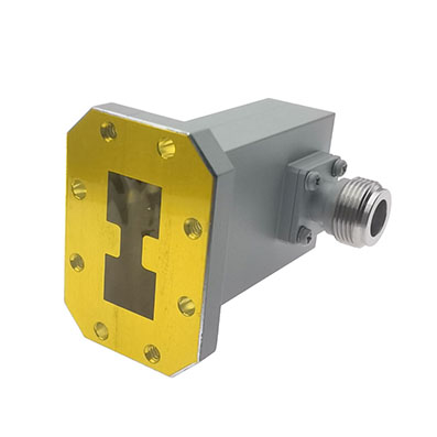 WRD475 转 N母 双脊波导同轴转接器，4.75-11GHz，正交