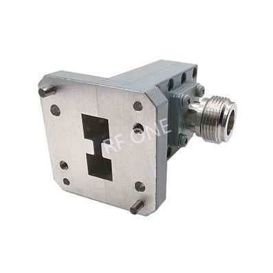 WRD650 转 N母 双脊波导同轴转接器，6.5-18GHz，正交