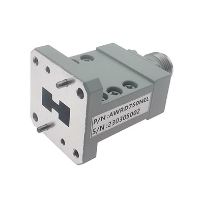WRD750 转 N母 双脊波导同轴转接器，7.5-18GHz，端接