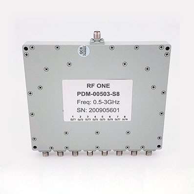 8路 SMA 功分器 0.5-3GHz