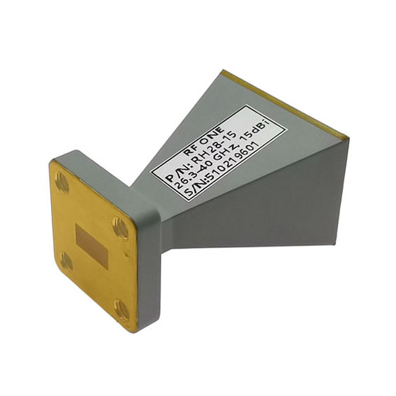 15dB增益, 26.3-40 GHz, WR28标准增益喇叭天线