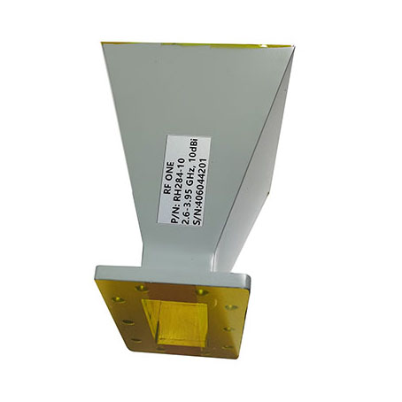 10dB增益, 2.6-3.95 GHz, WR284标准增益喇叭天线