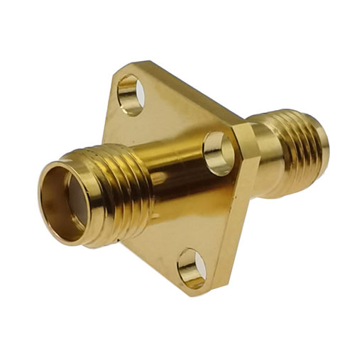 SMA母 转 SMA母 4孔法兰转接器18GHz VSWR 1.15