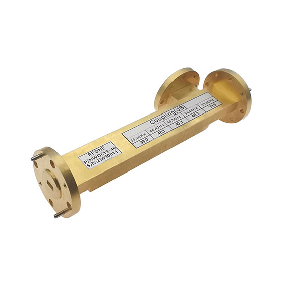 WR22 波导宽臂高定向耦合器, 30 dB, 32.9-50 GHz, WR22耦合口